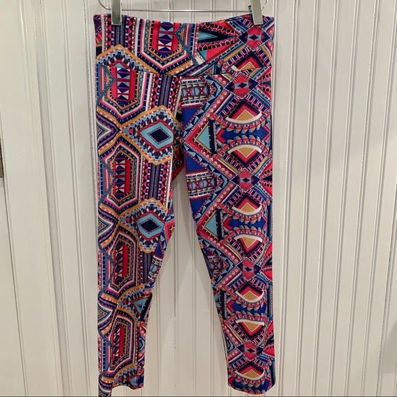 Womens Psychadelic Groovie Leggings Size XL 2X
